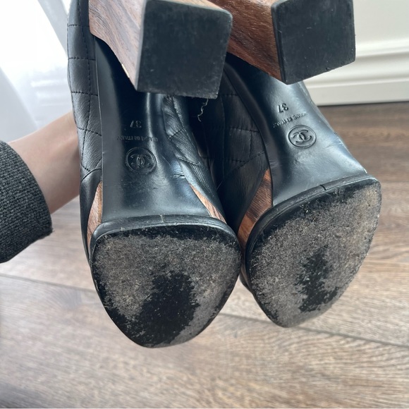 Chanel Black Leather Ankle Booties - Picture 10 of 16